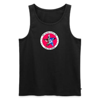 save our oceans - Männer Premium Bio Tank Top - Schwarz - Vorne - AI Model Male 178 light (178cm)