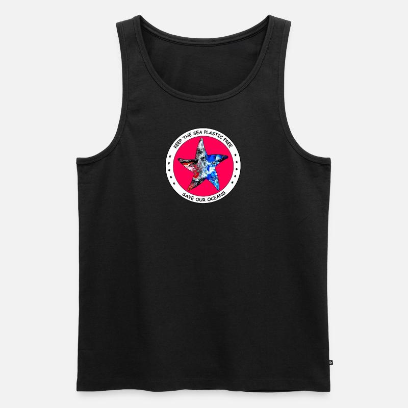 save our oceans - Männer Premium Bio Tank Top - Schwarz