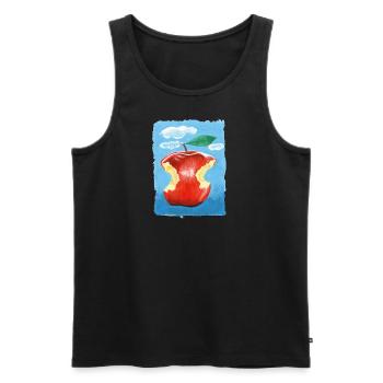 Adam and Eve Apple - Men's Premium Organic Tank Top - black - Front - AI Model Male 178 light (178cm)