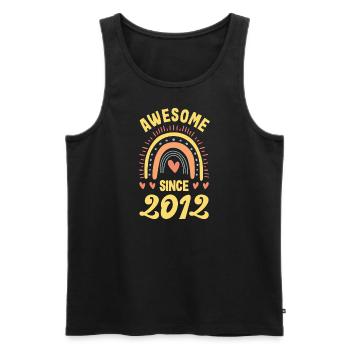 10ter Geburtstag 10 Jahre Idee zum 10. Geburtstag - Männer Premium Bio Tank Top - Schwarz - Vorne - Michal (187cm)