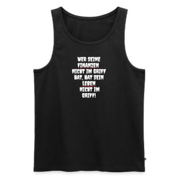 Kontrolle - Männer Premium Bio Tank Top - Schwarz - Vorne - AI Model Male 178 light (178cm)