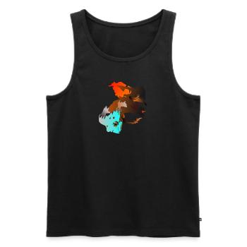 Dragon - Männer Premium Bio Tank Top - Schwarz - Vorne - Michal (187cm)