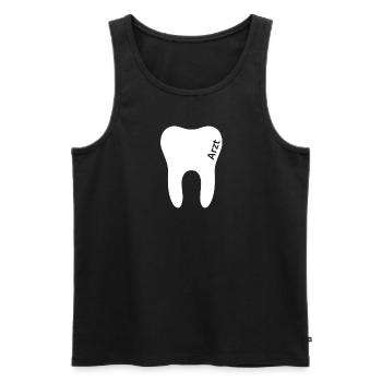 Zahnarzt white - Männer Premium Bio Tank Top - Schwarz - Vorne - Michal (187cm)