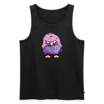 Grumpy bird - Men's Premium Organic Tank Top - black - Front - AI Model Male 178 light (178cm)
