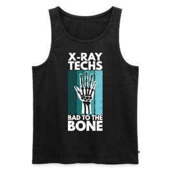 X-Ray Techs Bad To The Bone - Männer Premium Bio Tank Top - Schwarz - Vorne - AI Model Male 178 light (178cm)