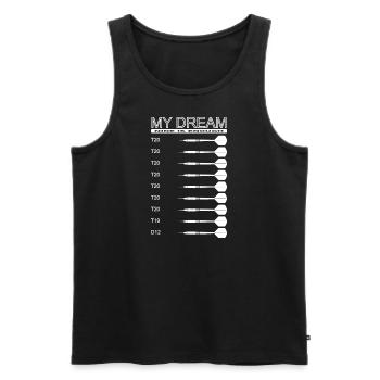 My Dream weiss - Männer Premium Bio Tank Top - Schwarz - Vorne - AI Model Male 178 light (178cm)