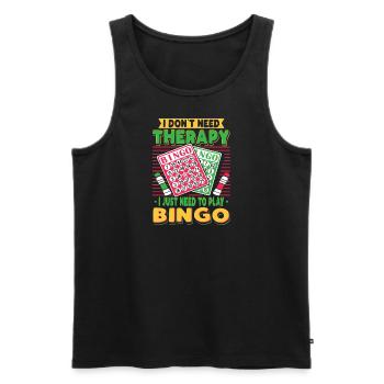 I Just Need To Play Bingo - Männer Premium Bio Tank Top - Schwarz - Vorne - Michal (187cm)