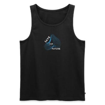 Save our FUTURE - Men's Premium Organic Tank Top - black - Front - Michal (187cm)