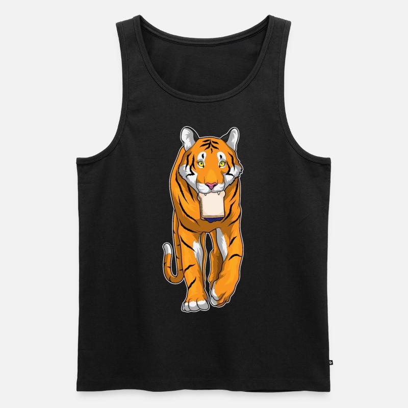 Tiger Sandwich - Männer Premium Bio Tank Top - Schwarz