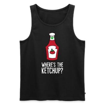 Ketchup - Where's the Ketchup? - Männer Premium Bio Tank Top - Schwarz - Vorne - Michal (187cm)