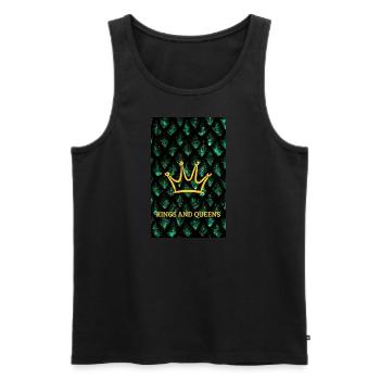 K&Q D1 - Männer Premium Bio Tank Top - Schwarz - Vorne - Michal (187cm)