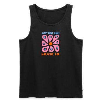 Let the Sun shine in - Floral Pattern Design 2025 - Men's Premium Organic Tank Top - black - Front - AI Model Male 178 light (178cm)
