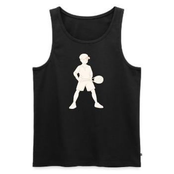 Tennis tennis player Tennis match - Men's Premium Organic Tank Top - black - Front - Michal (187cm)