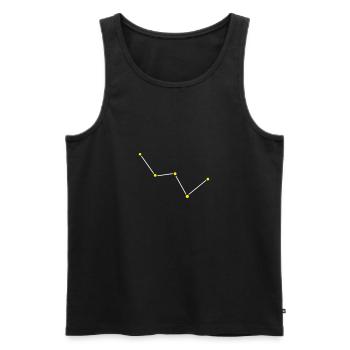 Star constellation Cassiopeia - Men's Premium Organic Tank Top - black - Front - AI Model Male 178 light (178cm)