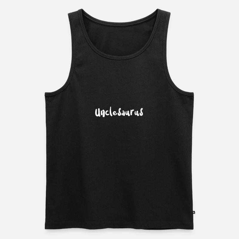 Unclesaurus - Uncle - Männer Premium Bio Tank Top - Schwarz