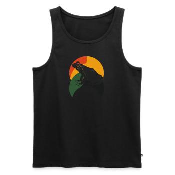 Amphibie Lurch - Männer Premium Bio Tank Top - Schwarz - Vorne - AI Model Male 178 light (178cm)