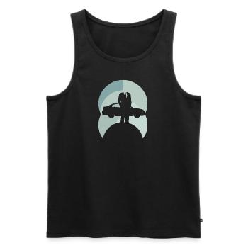 Car salesman sports car - Men's Premium Organic Tank Top - black - Front - AI Model Male 178 light (178cm)