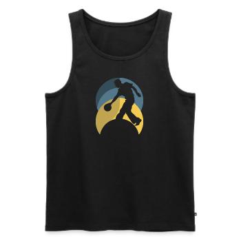 Bowling Bowlen Pin - Männer Premium Bio Tank Top - Schwarz - Vorne - AI Model Male 178 light (178cm)