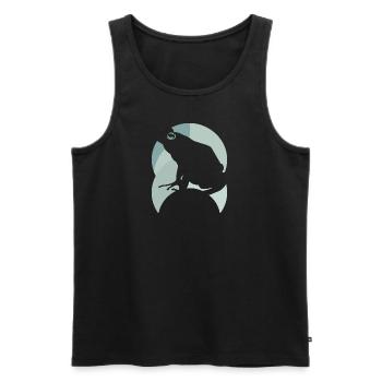 Amphibie Frosch Quark - Männer Premium Bio Tank Top - Schwarz - Vorne - Michal (187cm)