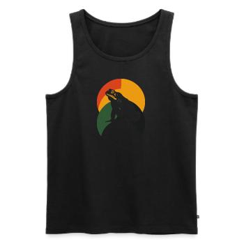 Frog Croak Frog Prince - Men's Premium Organic Tank Top - black - Front - AI Model Male 178 light (178cm)