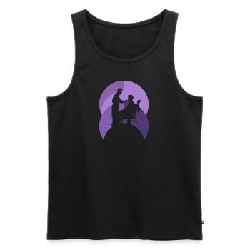 Friseur Friseurin Frisieren - Männer Premium Bio Tank Top - Schwarz - Vorne - Michal (187cm)