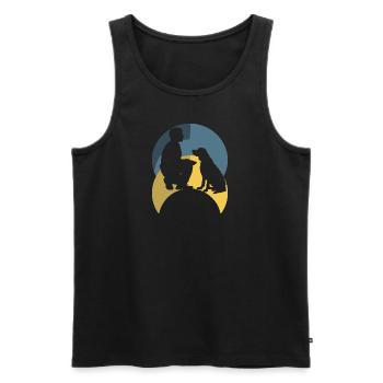 Hundetrainer Hundetraining - Männer Premium Bio Tank Top - Schwarz - Vorne - Michal (187cm)