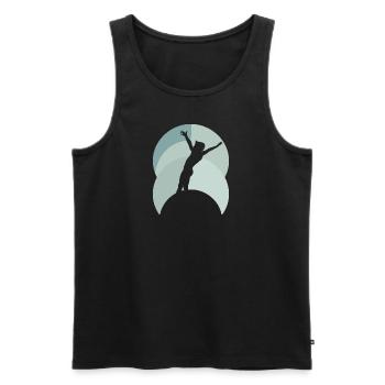 Équilibre sur les mains de gymnastique - Débardeur bio Premium Homme - noir - Devant - Michal (187cm)