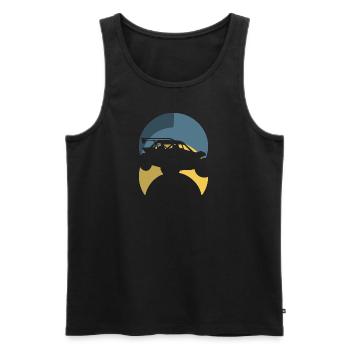 Auto Sportauto Rennwagen - Männer Premium Bio Tank Top - Schwarz - Vorne - AI Model Male 178 light (178cm)