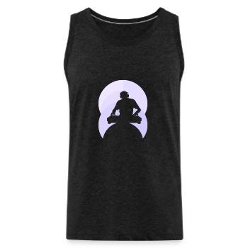 DJ Discjockey Techno - Männer Premium Bio Tank Top - Anthrazit - Vorne - Alexander (188cm)