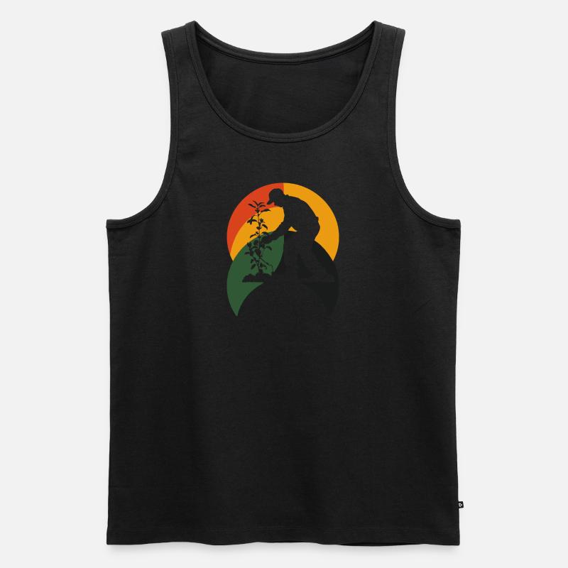 Blume Gartenbau - Männer Premium Bio Tank Top - Schwarz