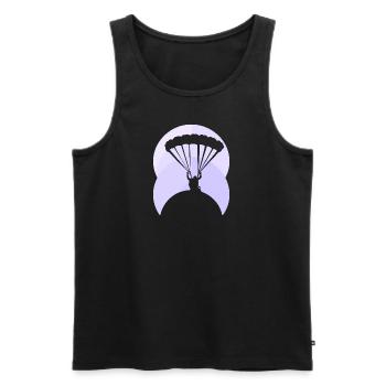 Paragliding Air Parachute - Men's Premium Organic Tank Top - black - Front - Michal (187cm)