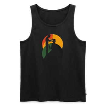 Friseurin Lehre Coiffeur - Männer Premium Bio Tank Top - Schwarz - Vorne - AI Model Male 178 light (178cm)