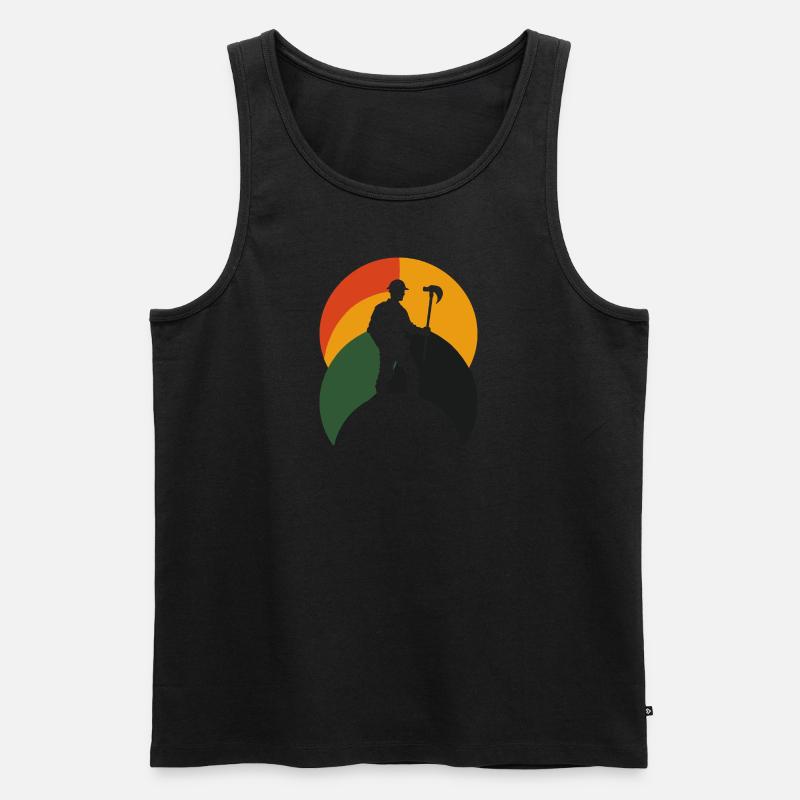 Mine Minenarbeiter - Männer Premium Bio Tank Top - Schwarz