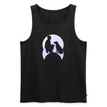Dog School Dog Sports Dog Training - Men's Premium Organic Tank Top - black - Front - AI Model Male 178 light (178cm)