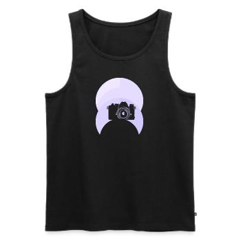 Fotograf Fotografieren Digitalkamera - Männer Premium Bio Tank Top - Schwarz - Vorne - Michal (187cm)