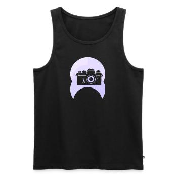 Fotografie Fotograf Spiegelreflex - Männer Premium Bio Tank Top - Schwarz - Vorne - Michal (187cm)