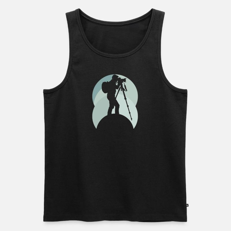 Fotografie Objektiv - Männer Premium Bio Tank Top - Schwarz