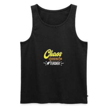 Journée des enseignants Coordonnatrice du chaos - Débardeur bio Premium Homme - noir - Devant - AI Model Male 178 light (178cm)