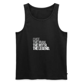 Chef The Man The Myth The Legend Gift Idea - Men's Premium Organic Tank Top - black - Front - AI Model Male 178 light (178cm)