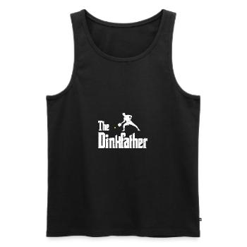 The Dinkfather Funny Pickle Dad Sports Pun - Men's Premium Organic Tank Top - black - Front - Michal (187cm)