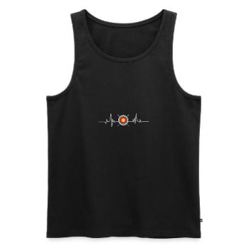 Bogenschießen Bogenschütze Bogensport - Männer Premium Bio Tank Top - Schwarz - Vorne - Michal (187cm)