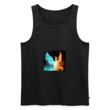water and fire - Men's Premium Organic Tank Top - black - Front - Michal (187cm)