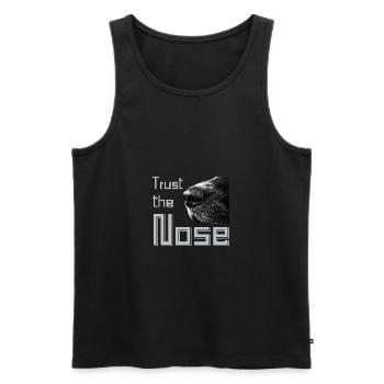 Nose Work Dog Sniffer Dog Service Dogs Gift - Men's Premium Organic Tank Top - black - Front - AI Model Male 178 light (178cm)
