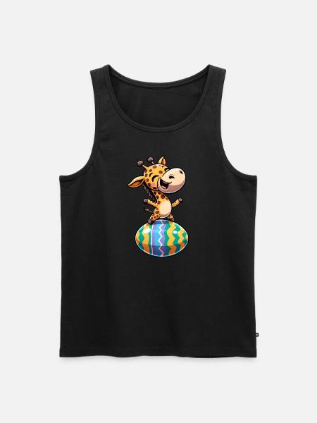 Easter Giraffe Dances, Dancer Egg - Men's Premium Organic Tank Top - black