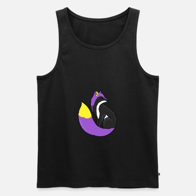 Nonbinary Fox Nonbinary Pride - Men's Premium Organic Tank Top - black