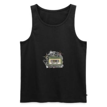 Party Mix 1980 - Männer Premium Bio Tank Top - Schwarz - Vorne - Michal (187cm)