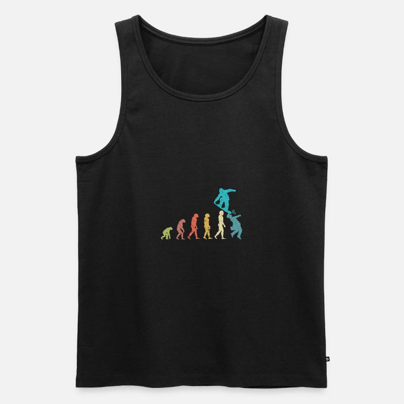 Snowboarder Evolution Snowboard Wintersport - Männer Premium Bio Tank Top - Schwarz