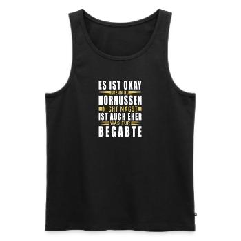 Es ist okay wenn DU Hornussen nicht magst - Männer Premium Bio Tank Top - Schwarz - Vorne - Michal (187cm)