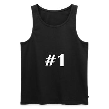Number 1 type b - Men's Premium Organic Tank Top - black - Front - AI Model Male 178 light (178cm)