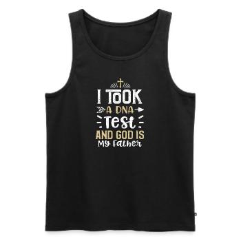 I Took A DNA Test And God Is My... - Männer Premium Bio Tank Top - Schwarz - Vorne - Michal (187cm)